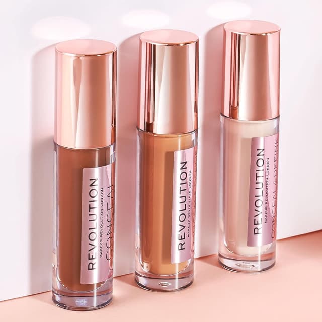 Detalle de MakeUp Revolution Conceal and Define Concealer C15 mit Applikator (30 g) für dunklere Hauttöne