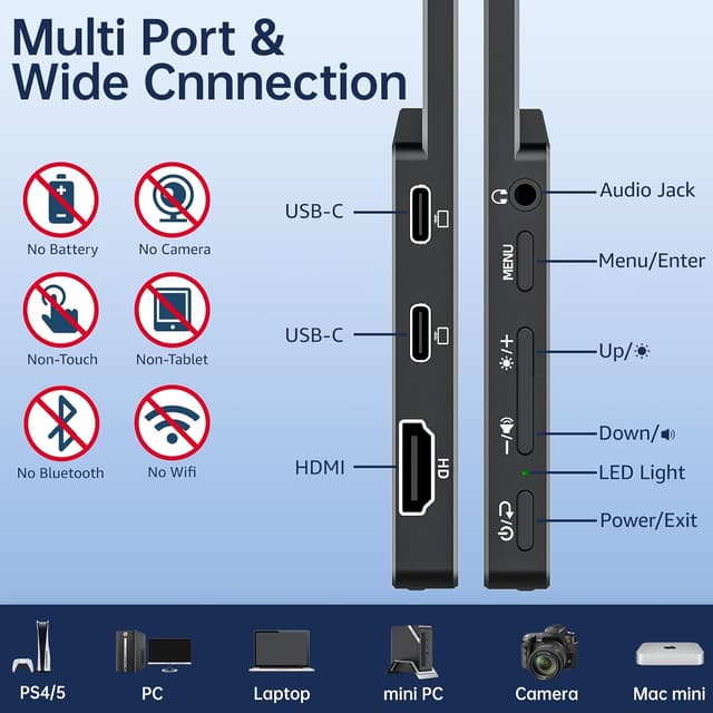 Thumbnail 5 de VisionOwl 15.6 Inch Portable Monitor 1080P