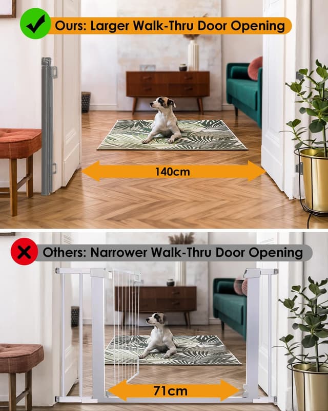 Thumbnail 3 de derimkcoa Retractable Stair Gate 86cm tall