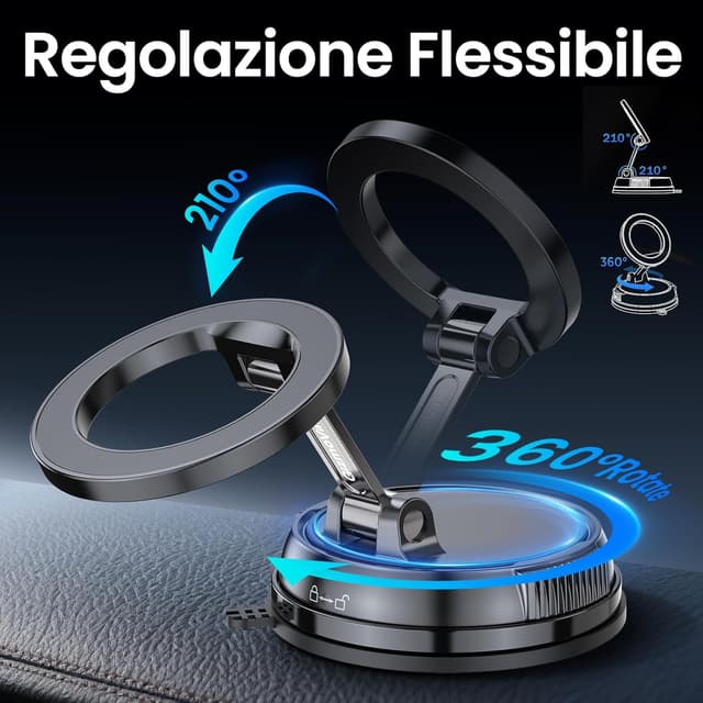 Detalle 2 de GizmoVine Porta cellulare auto magnetico 35 kg