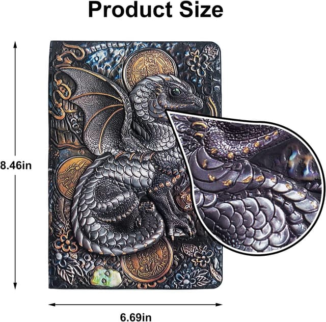 Detalle de QXMGCBOK 3D Drachen-Relief Bluetooth-Buchlautsprecher mit Nachtlicht – tragbar & drehbar