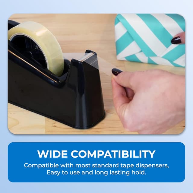 Detalle de Double Dragon Clear Packaging Tape (24mm x 40m) – 6 rolls, extra-strong parcel sealing tape