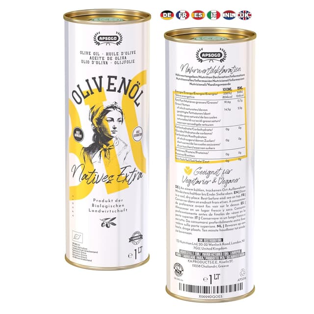 Detalle 2 de APSOGO Bio Olivenöl Extra Virgin 1 l