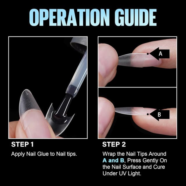 Detalle 2 de TOMICCA 504 Nagel-Tips für Acryl-Optik