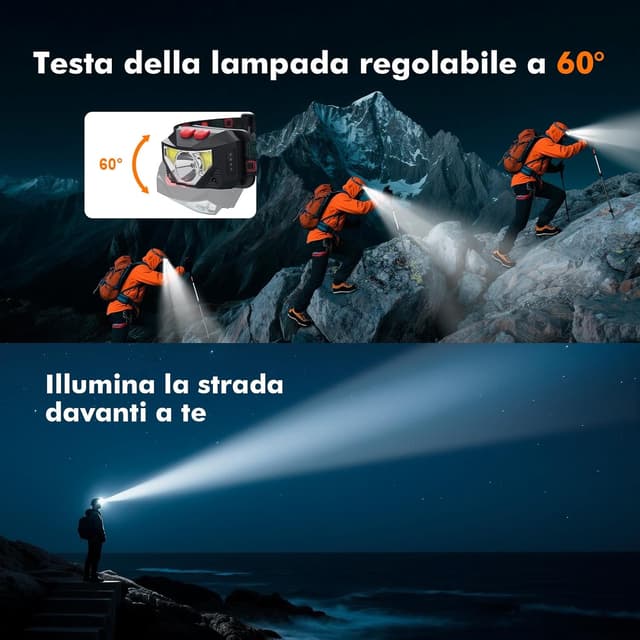 Thumbnail 4 de GRIFEMA Torcia Frontale 1200mAh LED