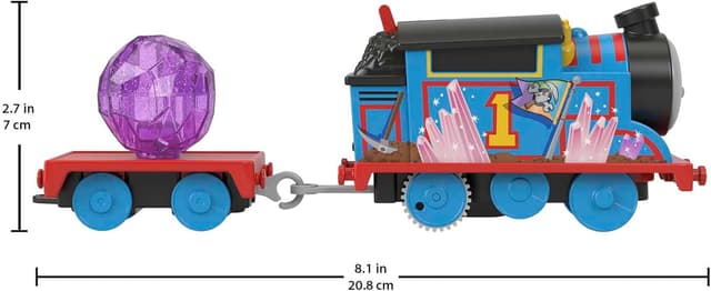 Detalle de Thomas & Friends Motorized Toy Train Set Crystal Caves Adventure with Thomas, Tipping Bridge & 8 Ft of Track (Ages 3+)