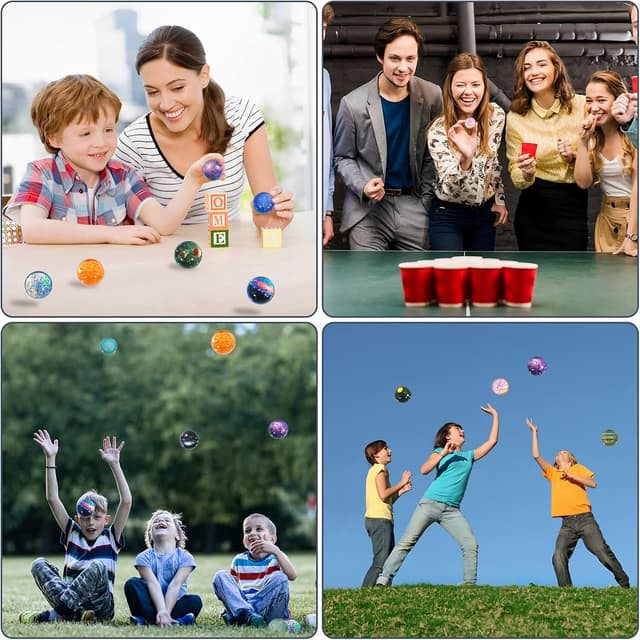 Thumbnail 6 de Annhao 30er Set Flummis für Kinder mit Weltraum-Motiven (32 mm)