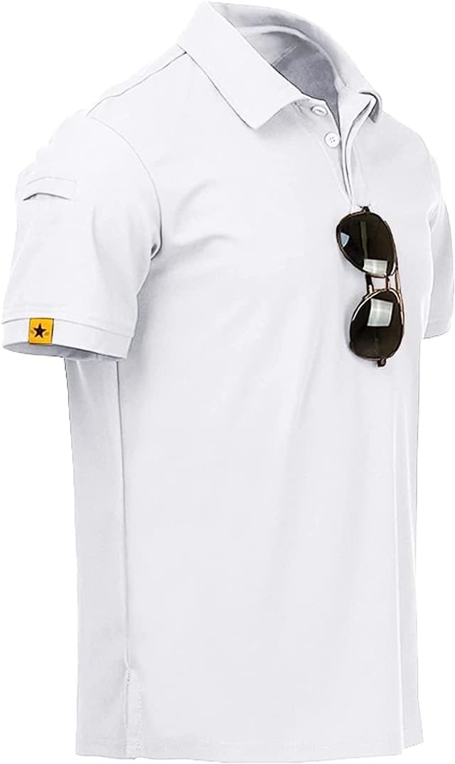Thumbnail 6 de JACKETOWN Men’s Polo Shirt Short Sleeve Breathable Tennis/Golf Polo (Button Front)