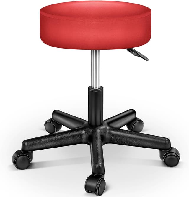 Detalle de TRESKO sgabello girevole da lavoro per estetiste, studi e ambulatori, regolabile in altezza