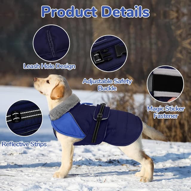 Detalle de LeLePet Lelepet Dog Winter Coat waterproof L
