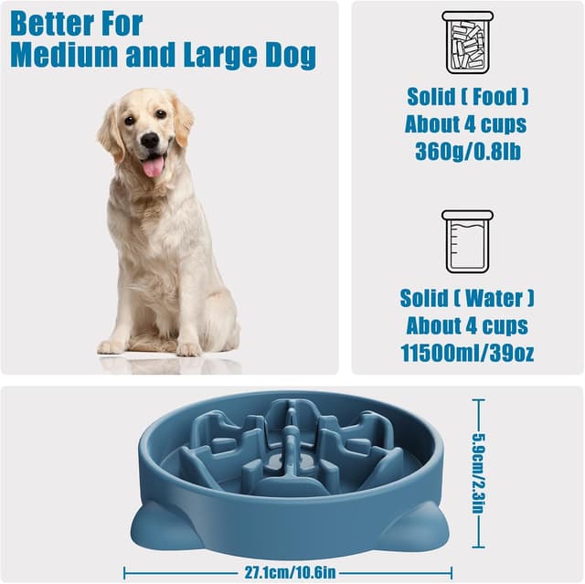 Detalle 2 de Slow Feeder dog bowl 27cm puzzle