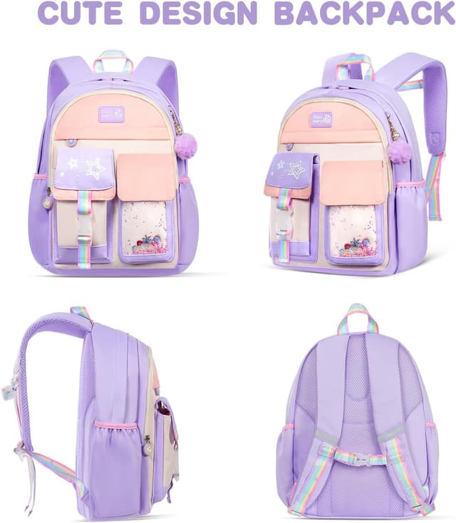 Detalle de Sac à dos enfant Aucuu 21 L imperméable, cartable maternelle/fille avec poches et bretelles réglables