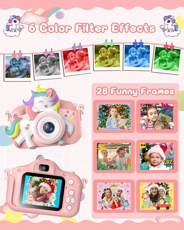 Detalle 2 de Gofunly Kids Camera 1080P 2.0" with 32GB