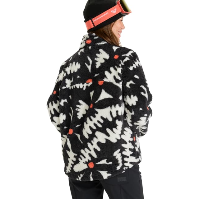Detalle de Roxy Alabama Full Zip Printed: sudadera de mujer técnica con sherpa polar