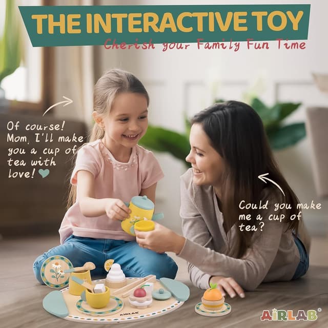 Thumbnail 5 de Wooden Tea Set for Toddlers 3-5