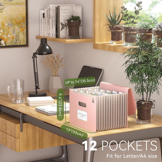 Detalle 2 de EcoStash Wheat Straw File Organiser 12 Pockets