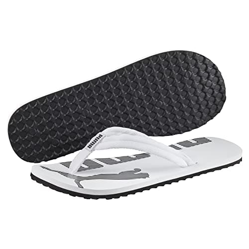 Detalle de PUMA Epic Flip V2 unisex: chanclas White Black con plantilla acolchada (talla 43 EU)