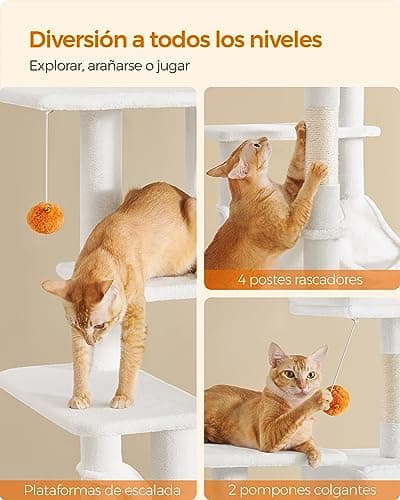 Detalle 2 de Feandrea PCT161T01 Rascador para gatos 143 cm 🐱