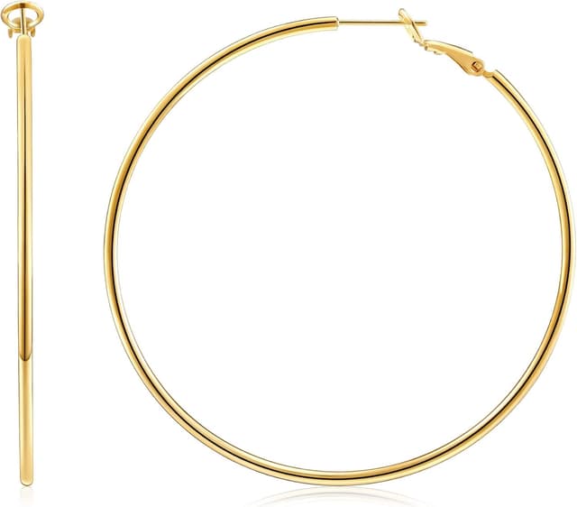 Imagen de Gacimy Gold Hoop Earrings 2.4 in en OfertitasTOP