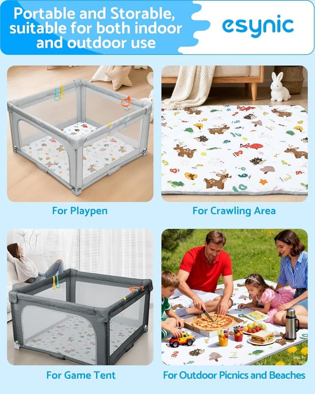 Thumbnail 6 de eSynic Foldable Play Mat 2.6 cm thick