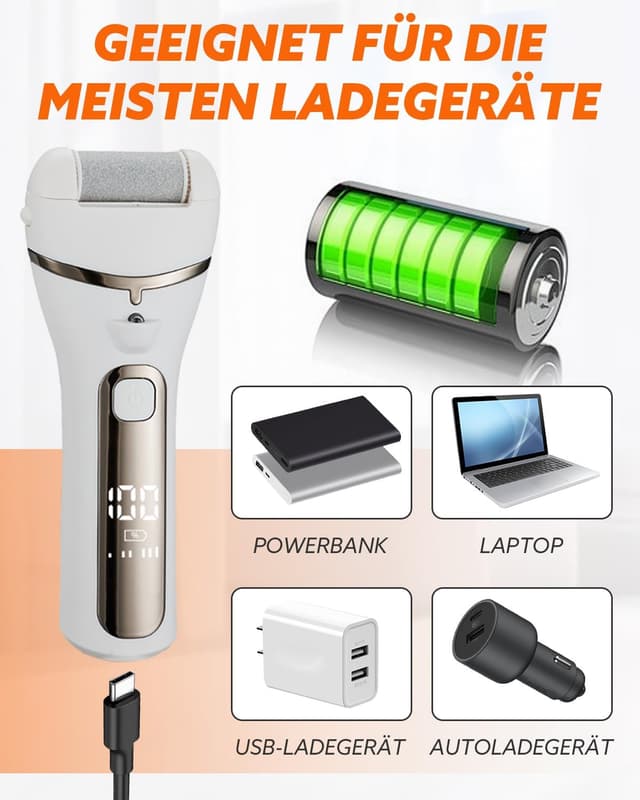 Thumbnail 4 de Hornhautentferner Elektrisch 1200 mAh