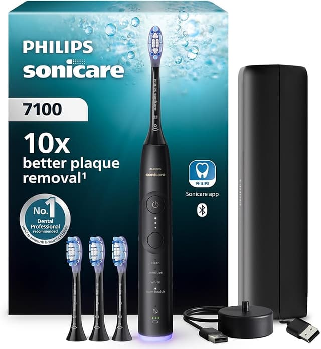 Detalle de Philips Sonicare 7100 Cepillo Eléctrico Sónico 🦷
Con 4 Modos y 3 Intensidades, Negro