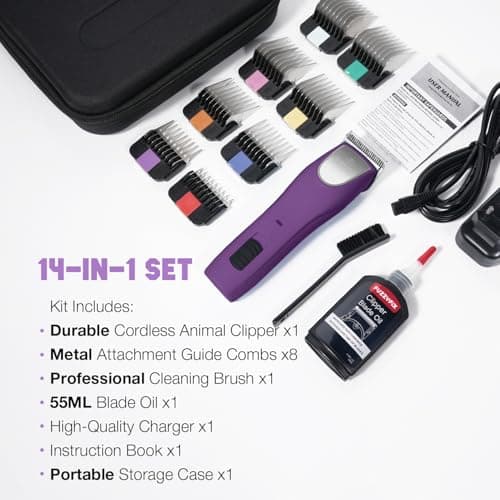 Thumbnail 6 de FuzzyFix Tondeuse professionnelle pour chien, kit à faible bruit ⚙