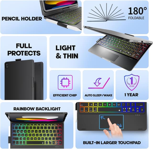 Thumbnail 3 de NOKBABO iPad 11th Case with Keyboard