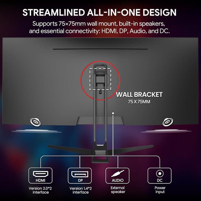 Thumbnail 6 de CRUA 34" 165Hz UWQHD Gaming Monitor