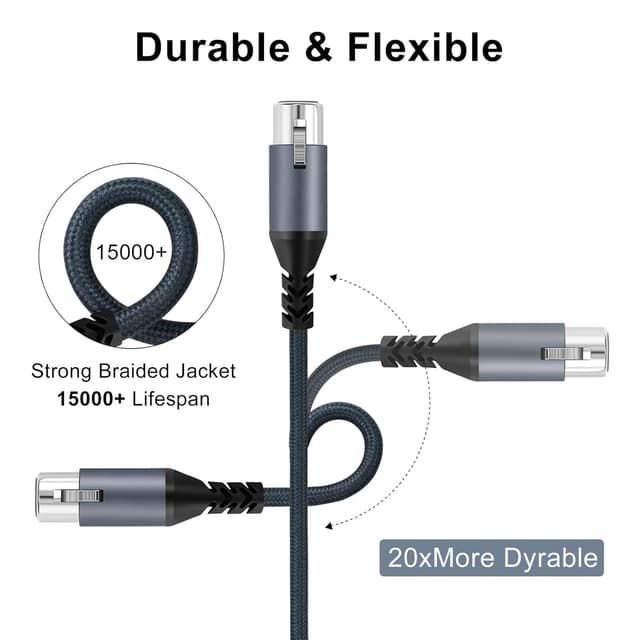 Detalle de Twozoh XLR Kabel 15 m für symmetrischen HiFi Sound