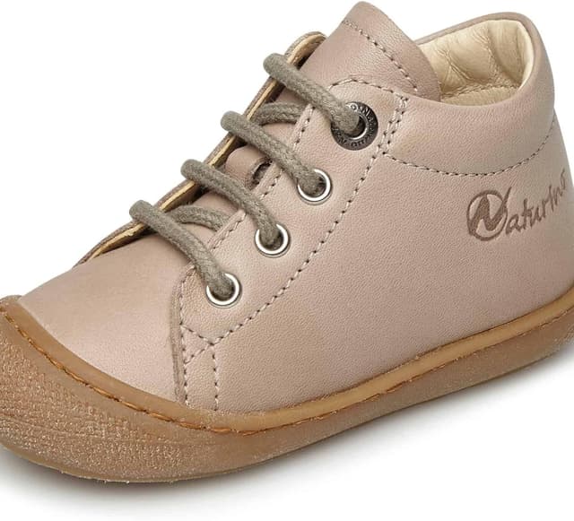 Detalle de Naturino Lauflernschuhe aus Leder mit Wollfutter – Schnürschuhe für den Start ins Gehen