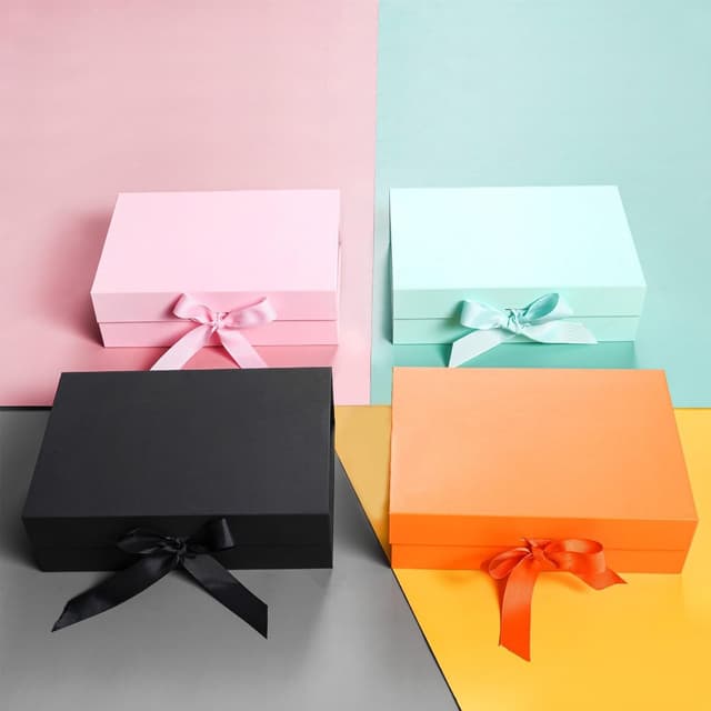 Detalle 2 de DAWNTREES Pink Magnetic Gift Box with Lid (26 x 19 x 8cm) – 1/2/4 Pack