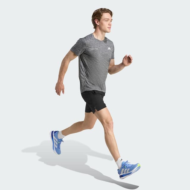 Detalle 2 de adidas Own The Run Melange T-Shirt (CLIMACOOL, recycled polyester)