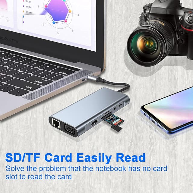 Thumbnail 6 de USB C HUB 11-in-1 docking station with 4K HDMI 🔌