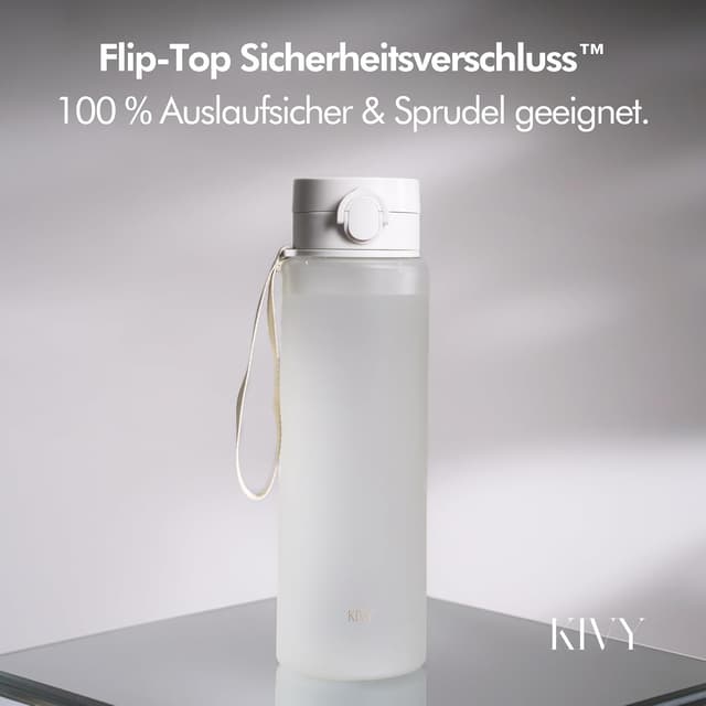 Detalle de KIVY Trinkflasche 1,5 Liter – auslaufsicher, kohlensäuregeeignet & spülmaschinenfest