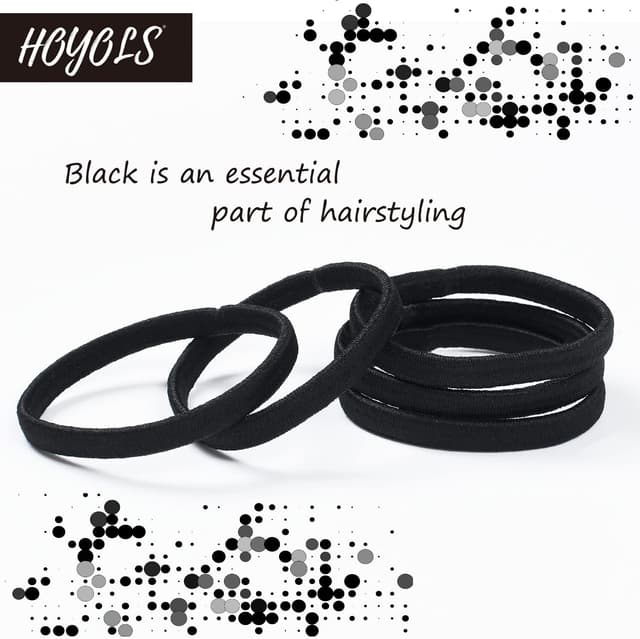 Thumbnail 2 de Hoyols Lot de 42 élastiques plats 5 mm noir