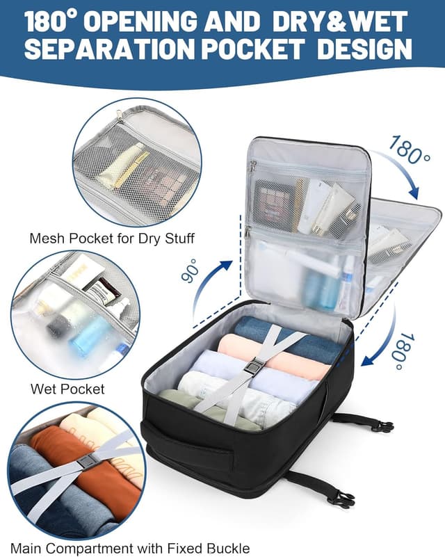 Detalle de MOCOCITO Handgepäck-Rucksack für Eurowings, 40 x 30 x 20 cm – erweiterbare Untersitz-Kabinentasche bis 30 l