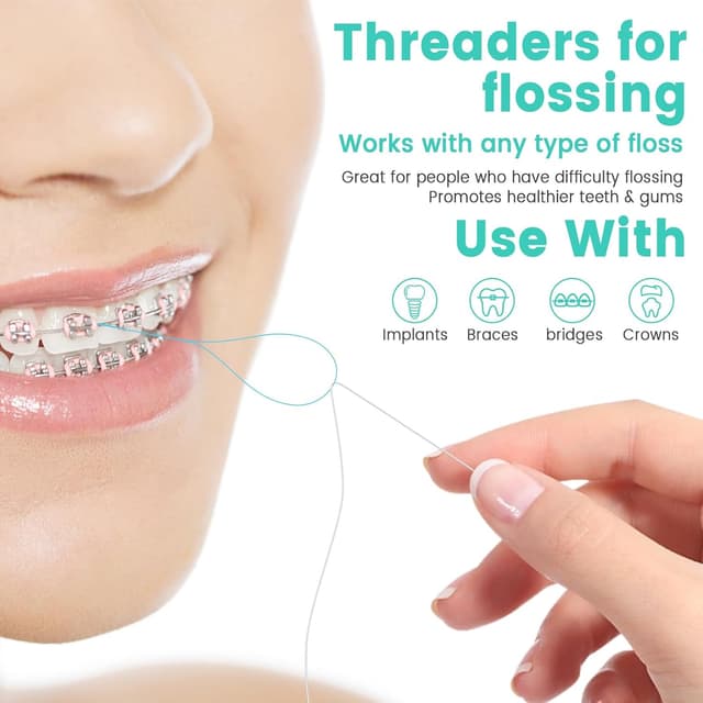 Detalle 2 de Floss Threaders 400 Count Pack 🦷