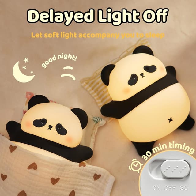 Detalle de Rechargeable Panda Night Light with Timer