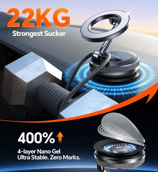 Detalle de Coolpow MagSafe car mount holder