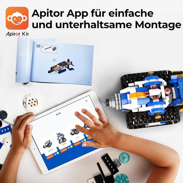 Thumbnail 4 de Apitor Robot J 480 Teile Programmierrobot für Kinder ab 7