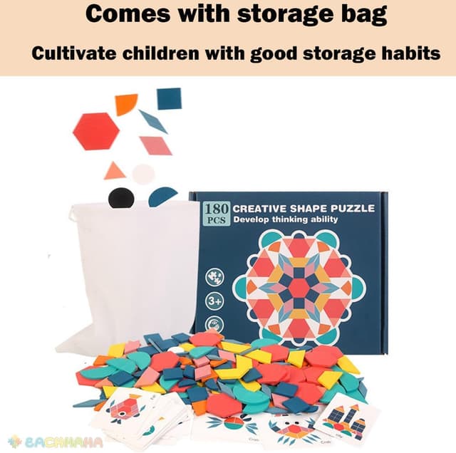 Thumbnail 3 de EACHHAHA Puzzle Montessori legno 180 pezzi