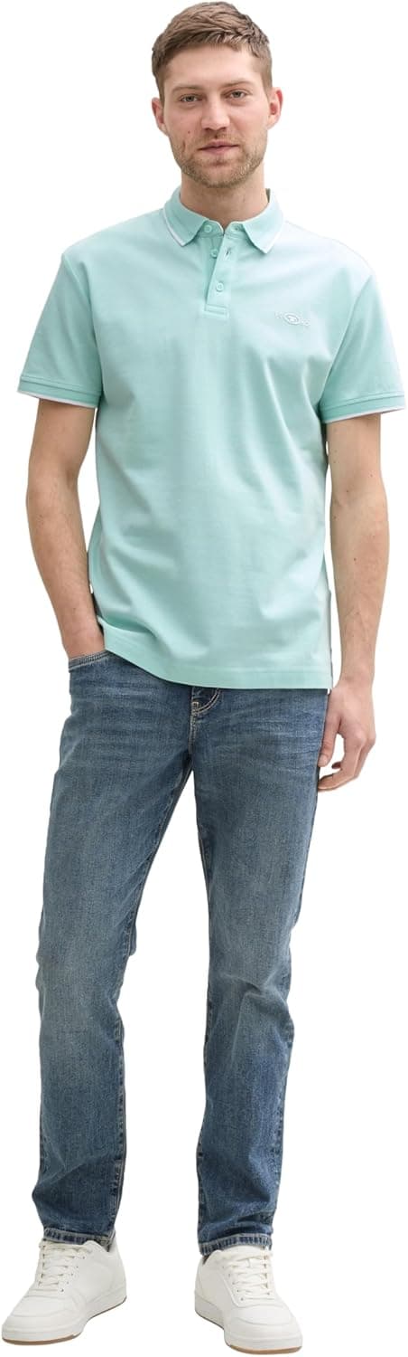 Detalle de Tom Tailor 1045629 Polo da uomo a maniche corte (confezione da 1)