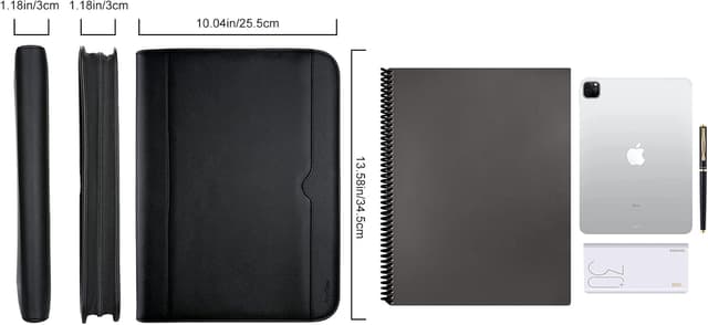 Thumbnail 5 de ProCase Cartella Portadocumenti A4 in pelle con tasche multiple