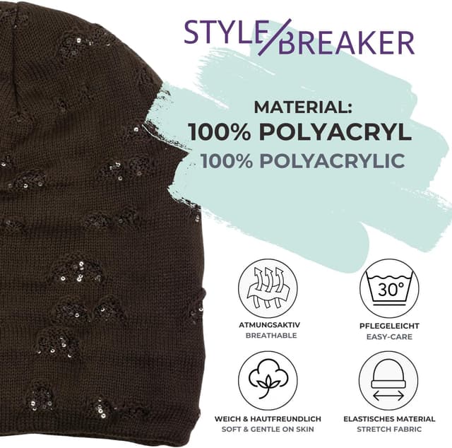 Thumbnail 3 de styleBREAKER Bonnet Beanie Chaud Femme 28 cm