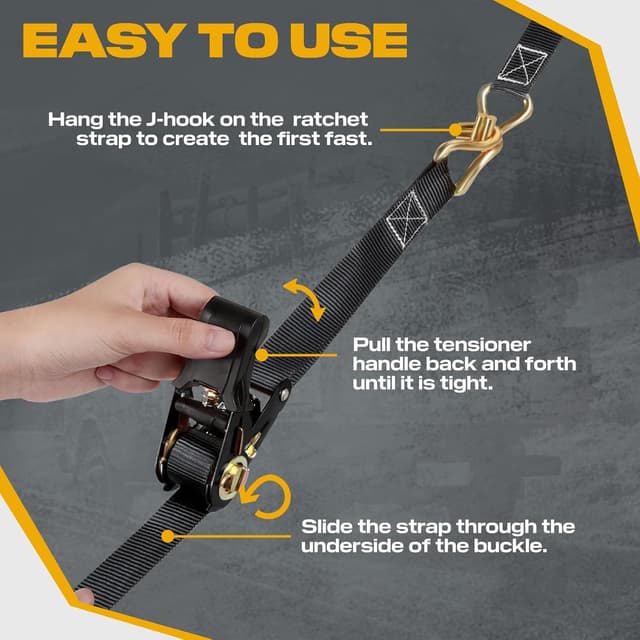 Thumbnail 4 de IAZZCO Ratchet Straps 6M x 25MM 4 Pack