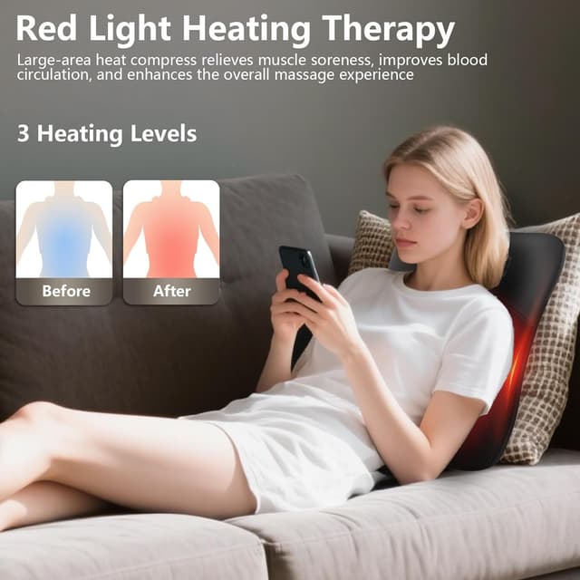 Detalle 2 de Back Massager heat 4D kneading 0.75in