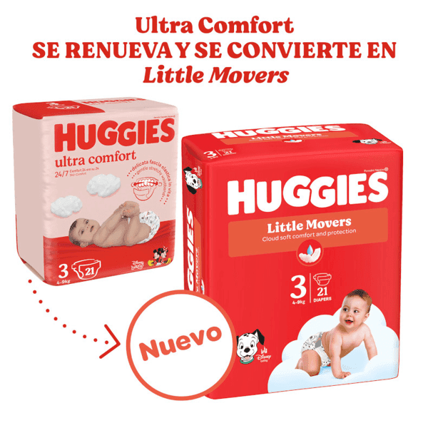 Detalle 2 de Huggies Little Movers Pañales Disney Talla 3, 336 Uds 🦄