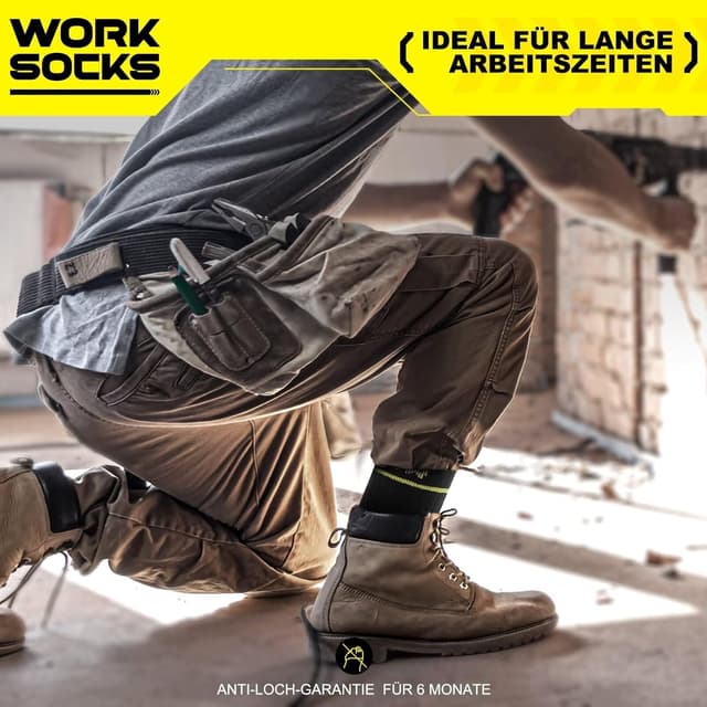 Thumbnail 4 de FALARY 10 Paar Arbeitssocken Herren