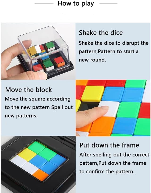 Detalle de EACHHAHA Race Magic Block Board Game – Genius Square 3x3 Sequence Puzzles (Age 5+)